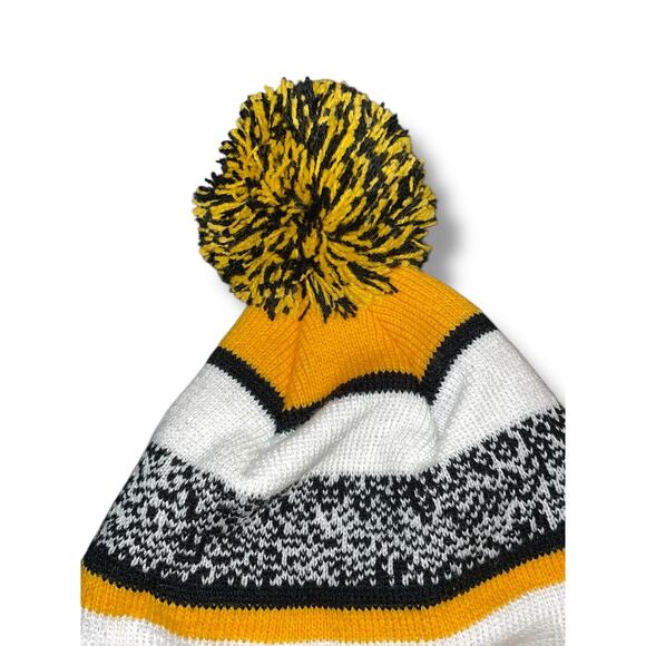 Pittsburgh Steelers Beanie Pom Hat Knit Pom NFL New Era Football OS Black Yellow - Picture 7 of 11